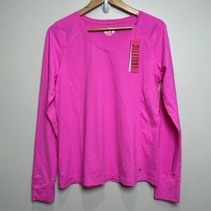 Lilly Pulitzer Womens Luxletic Renay Sunguard UPF 50+ Long Sleeve Pink NWT $88